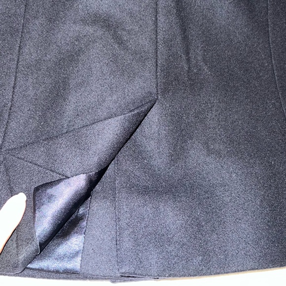 Mademoiselle Jacadi Paris size M black wool blend double breasted lined pea coat - Picture 14 of 16